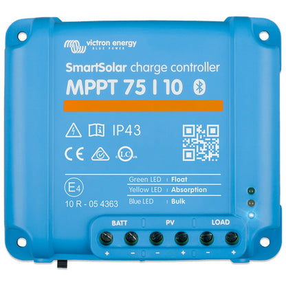 Victron Energy - 12/24V - 10A - SmartSolar 75/10 - Bluetooth - MPPT Solar Charge Controller