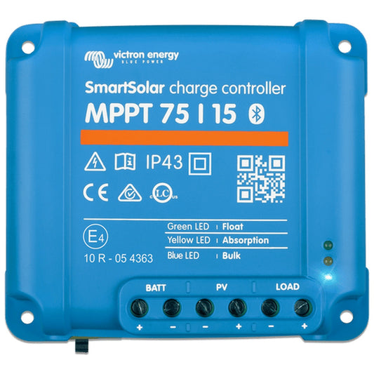 Victron Energy - 12/24V - 15A - SmartSolar 75/15 - Bluetooth - MPPT Solar Charge Controller