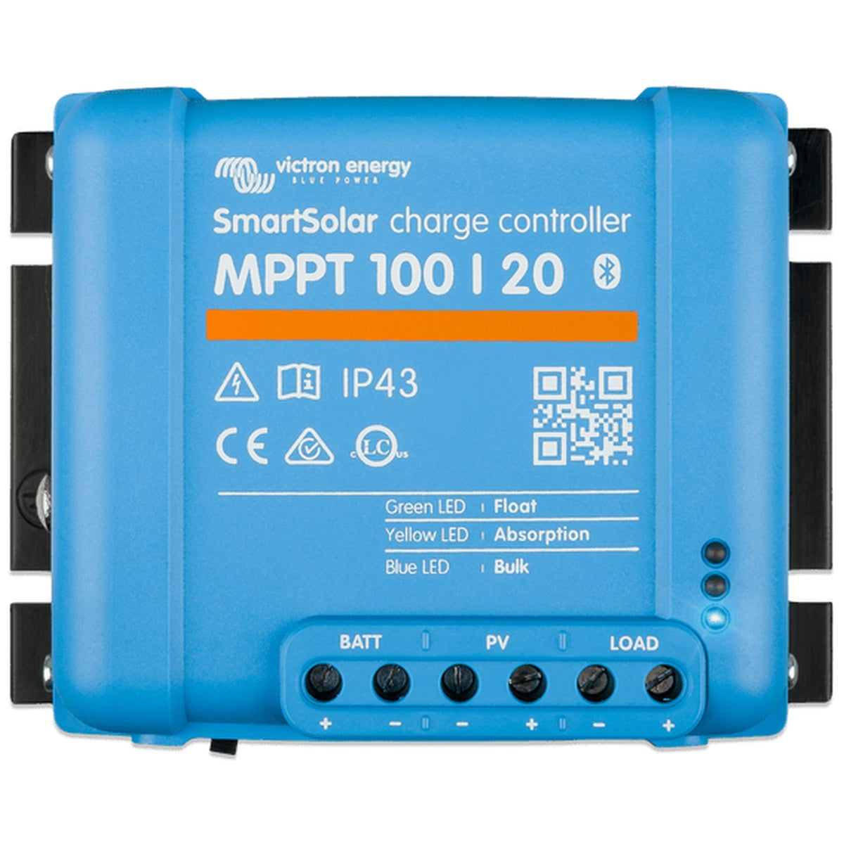 Victron Energy - 12/24/48V - 20A - SmartSolar 100/20 - Bluetooth - MPPT Solar Charge Controller