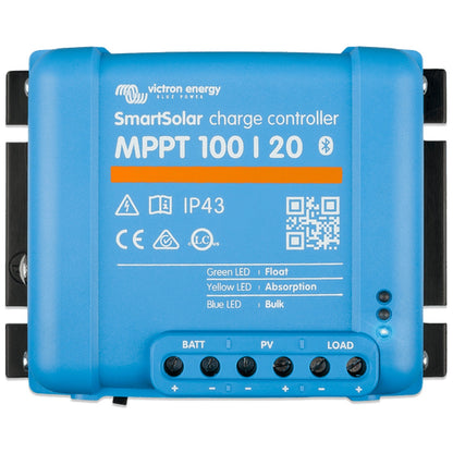 Victron Energy - 12/24/48V - 20A - SmartSolar 100/20 - Bluetooth - MPPT Solar Charge Controller