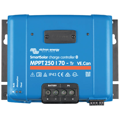 Victron Energy - 12/24/48V - 70A - SmartSolar 250/70-Tr VE.CAN - Bluetooth - MPPT Solar Charge Controller