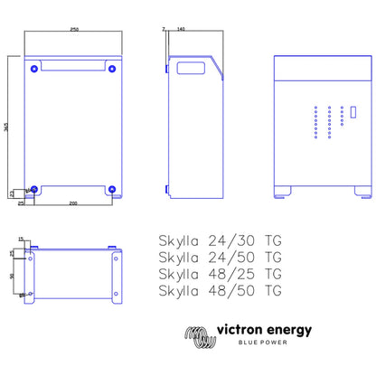 Victron Energy - 24V - 50A Skylla-TG 24/50 (1+1) 90-265VAC CE GL - Battery Charger