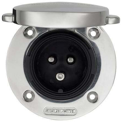 Victron Energy - 16A/250Vac CEE Stainless Steel Shore Power Inlet with Cover