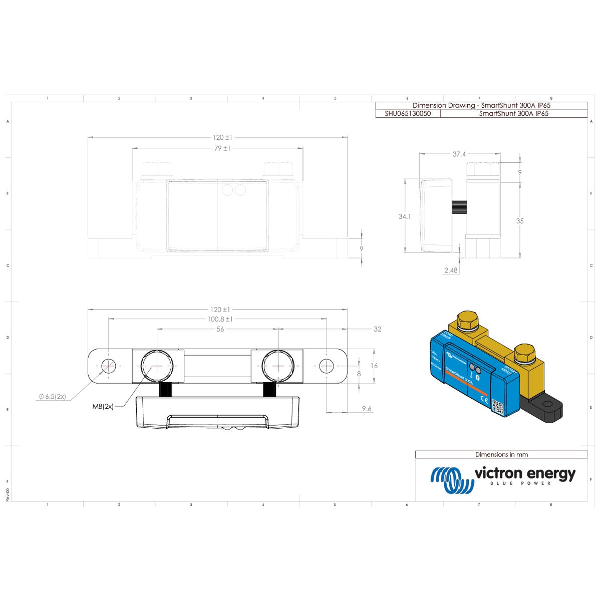 Victron Energy - 300A - SmartShunt - IP65 Bluetooth Battery Monitor