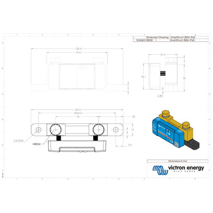 Victron Energy - 300A - SmartShunt - IP65 Bluetooth Battery Monitor