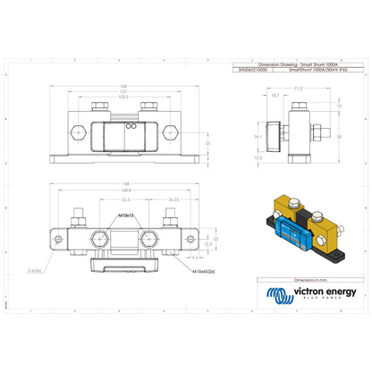 Victron Energy - 1000A - SmartShunt - IP65 Bluetooth Battery Monitor
