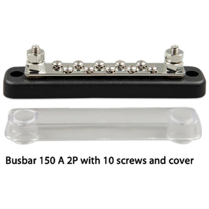 Victron Energy - 150A - Busbar 2P/Terminals with 10 Screws & Cover