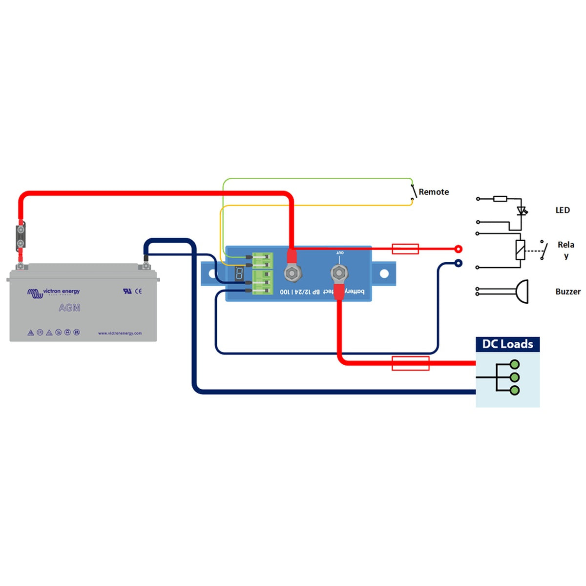 Victron Energy - 12/24V - 220A - BatteryProtect Low Voltage Disconnect