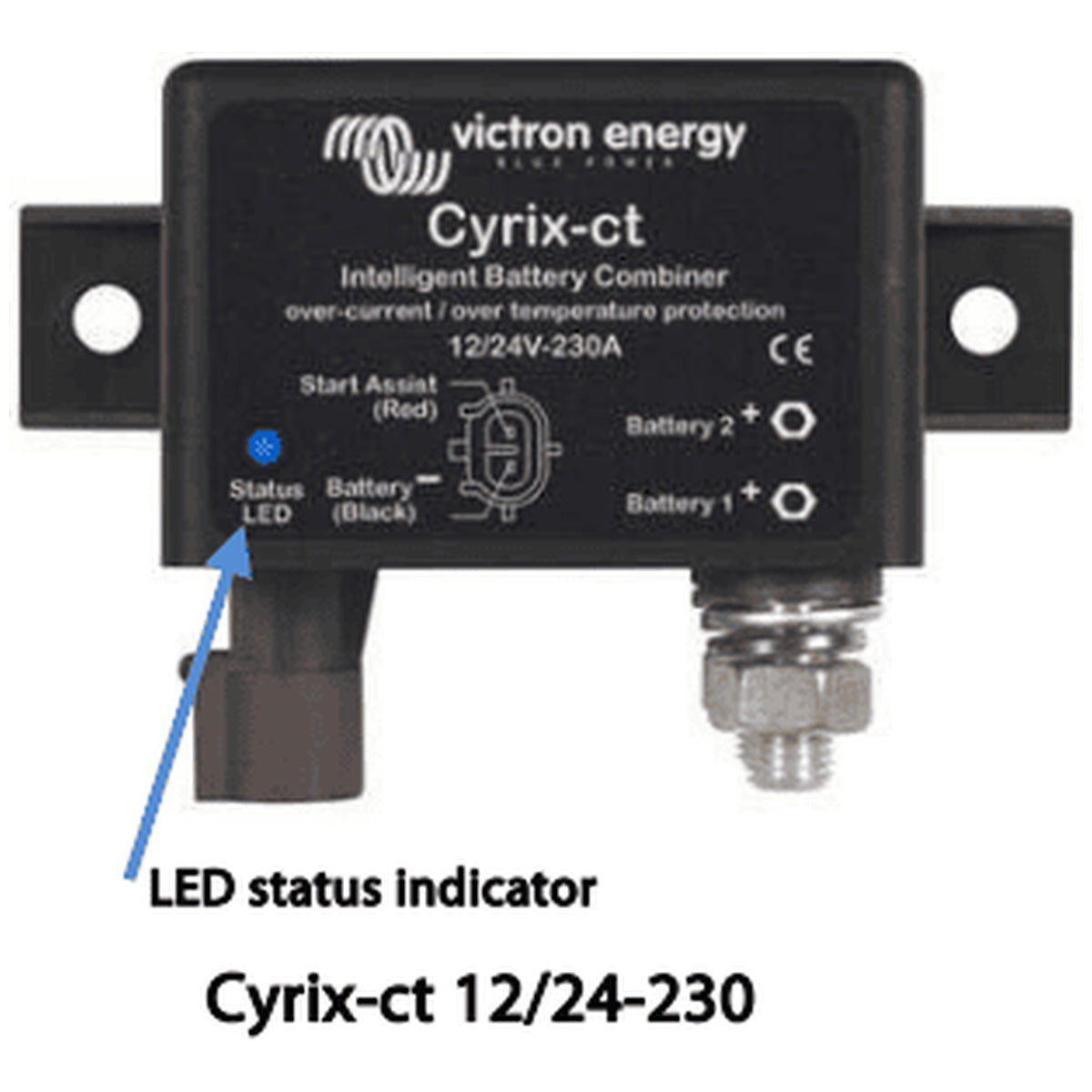 Victron Energy - 12/24V - Cyrix-ct Intelligent Battery Combiner 12/24V-230A VSR