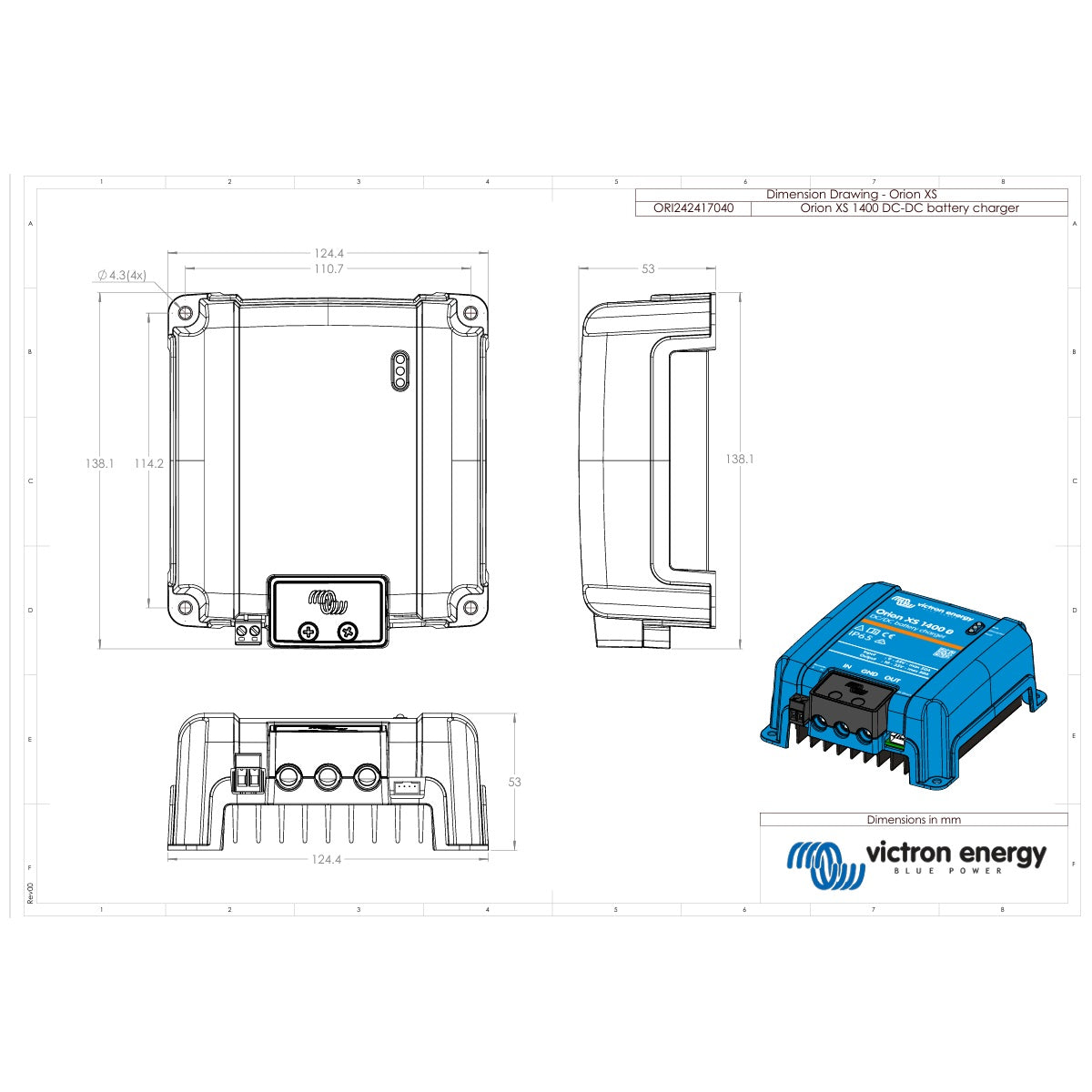 Victron Energy - 12/24V - Orion XS 1400 - DC-DC Smart Battery Charger