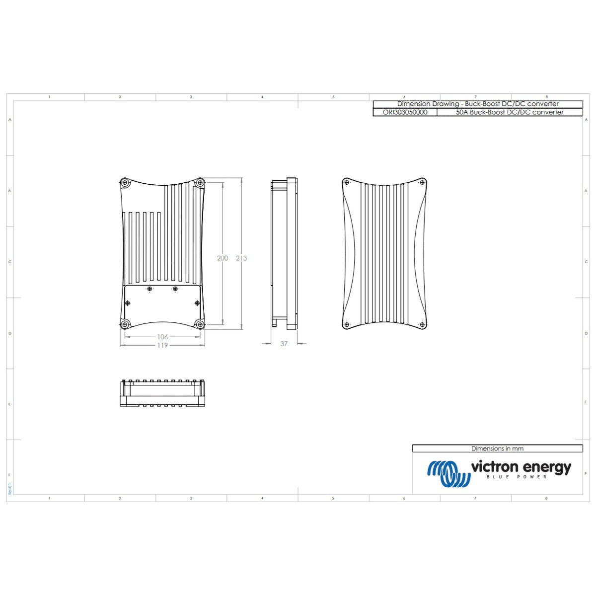 Victron Energy - 12/24V- 50A - Buck-Boost - DC-DC Converter