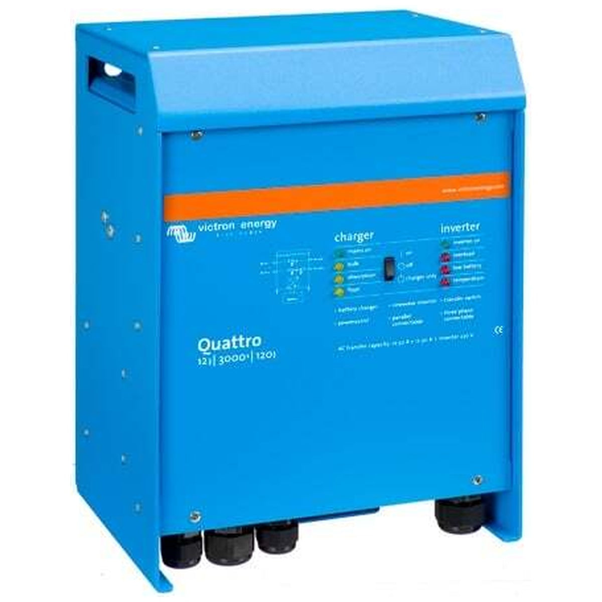Victron Energy - 12V - 3000VA Quattro 12/3000/120-50/50 - Inverter/Charger
