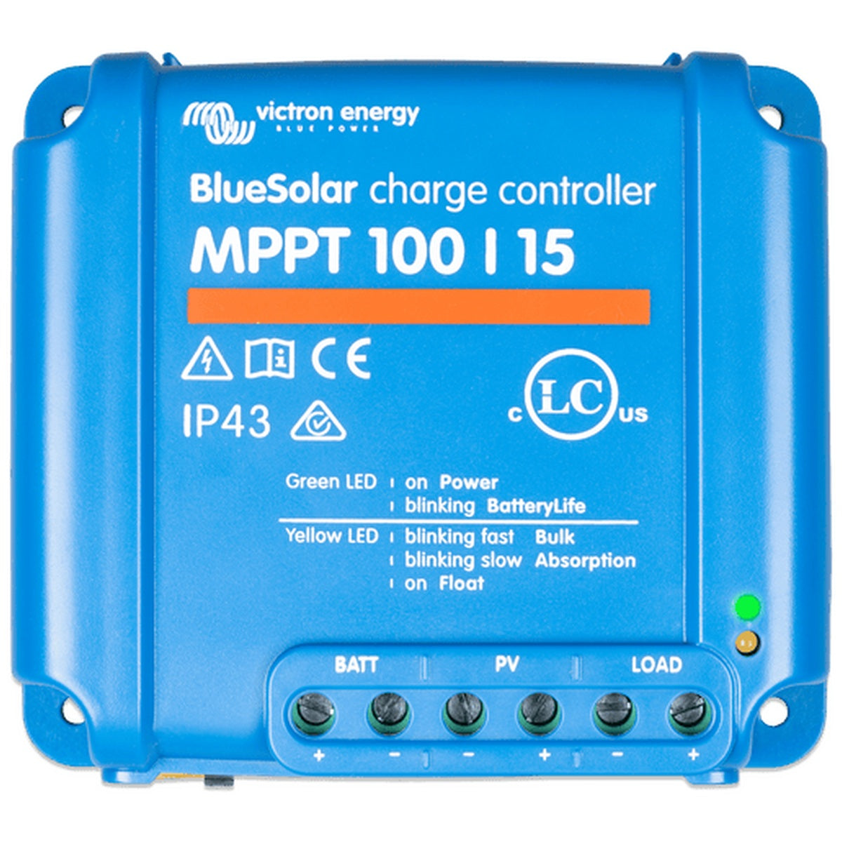 Victron Energy - 12/24V - 100/15 - BlueSolar MPPT Non-Bluetooth - Solar Charge Controller