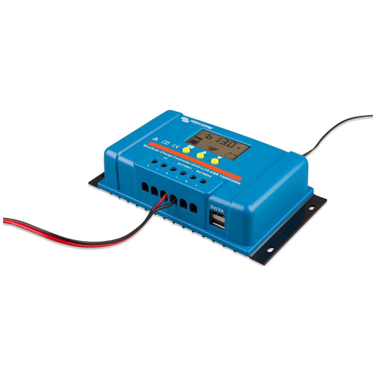 Victron Energy - 12/24V - 20A - BlueSolar PWM - LCD & USB (DUO Dual Battery) - Solar Charge Controller