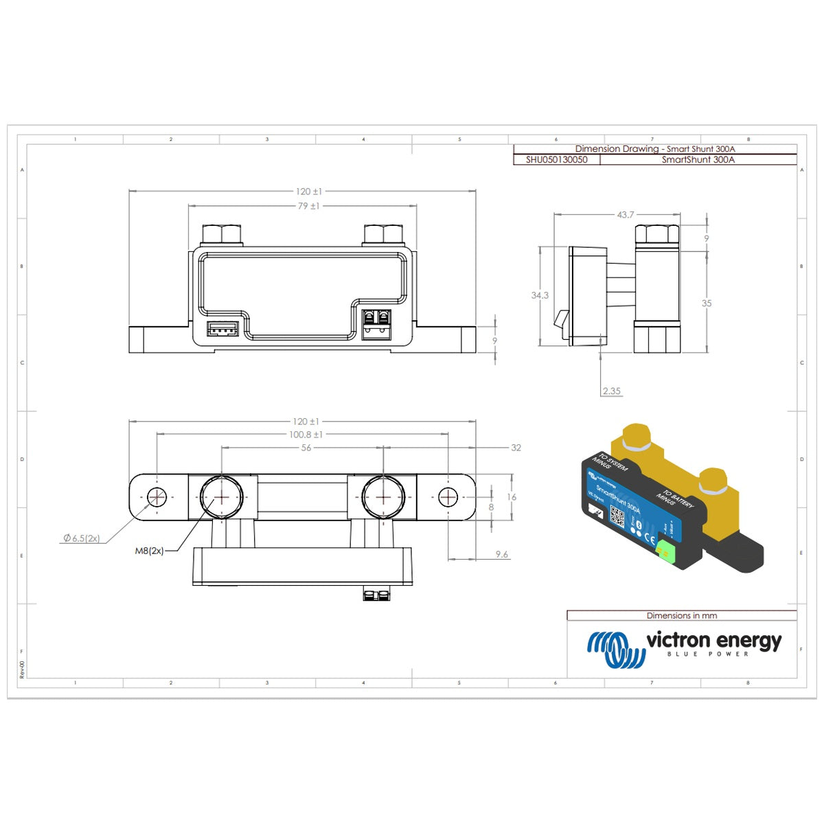 Victron Energy - 300A - SmartShunt - Bluetooth Battery Monitor
