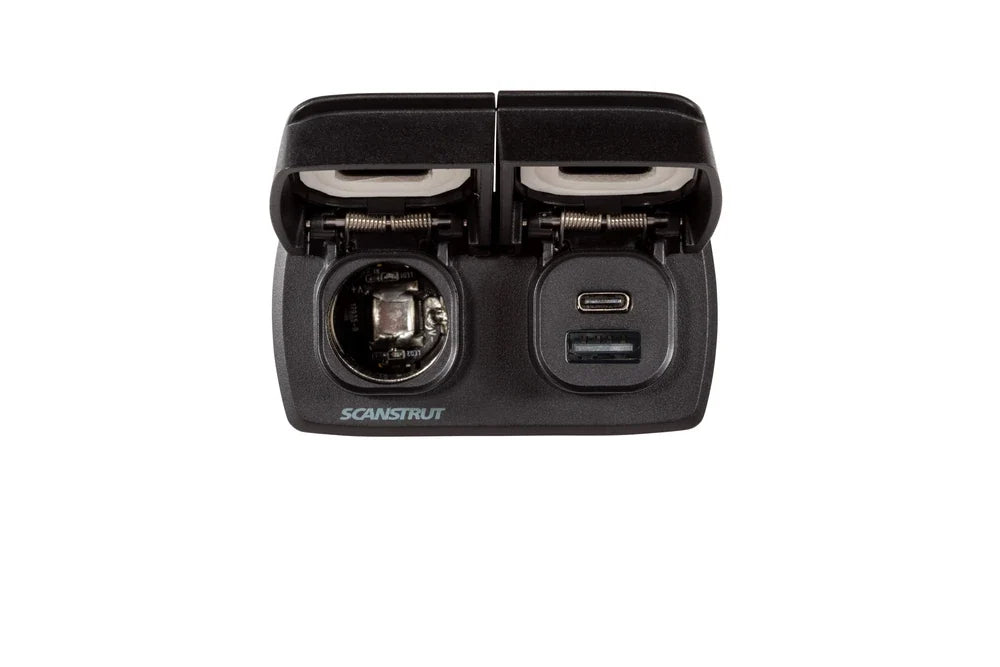 Scanstrut - 12V - Flip Pro Duo - USB-A, USB-C & 12V Accessory Socket