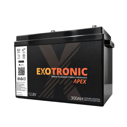 Exotronic - 12V - 300AH - Apex Vented Smart Bluetooth Lithium Battery