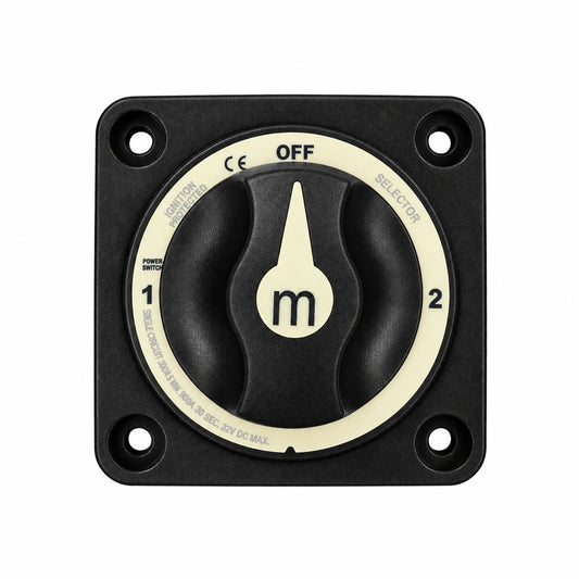 Exotronic - 300A - Black 3 Position (OFF/1/2) Battery Selector Switch