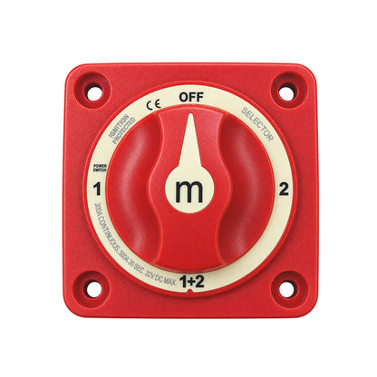 Exotronic - 300A - Red 4 Position (OFF/1/2/1+2) Battery Selector Switch