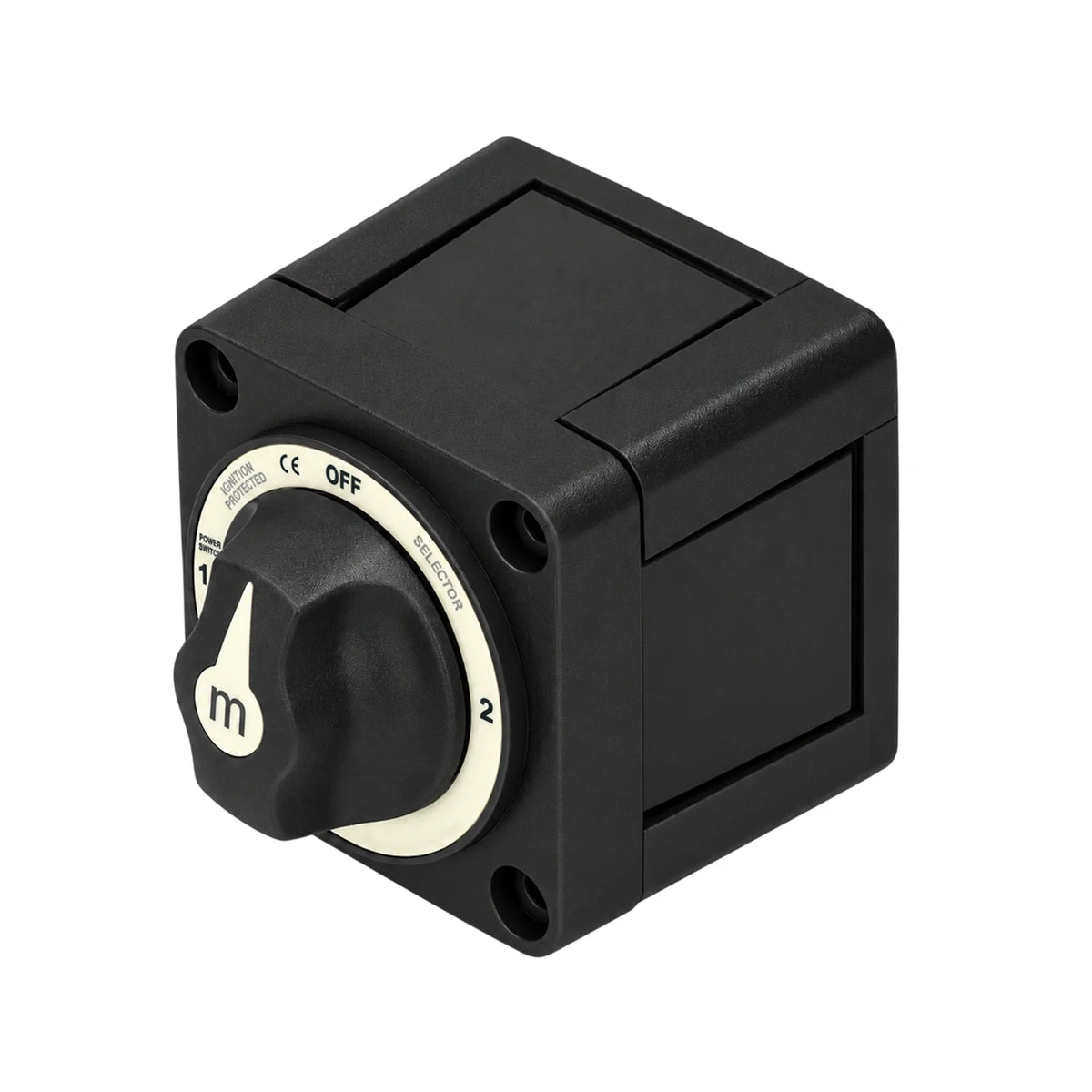 Exotronic - 300A - Black 3 Position (OFF/1/2) Battery Selector Switch