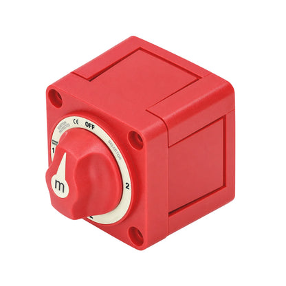 Exotronic - 300A - Red 4 Position (OFF/1/2/1+2) Battery Selector Switch