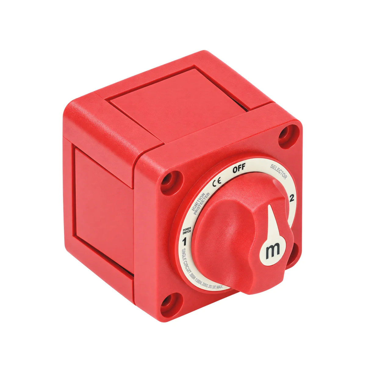 Exotronic - 300A - Red 4 Position (OFF/1/2/1+2) Battery Selector Switch