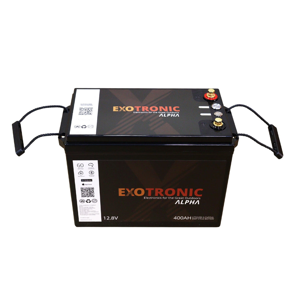 Exotronic - 12V - 400AH - Twin Pack Alpha IP67 Smart Bluetooth Lithium Batteries