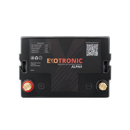 Exotronic - 12V - 50AH - Twin Pack Alpha IP67 Smart Bluetooth Lithium Batteries