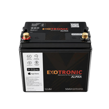 Exotronic - 12V - 50AH - Twin Pack Alpha IP67 Smart Bluetooth Lithium Batteries