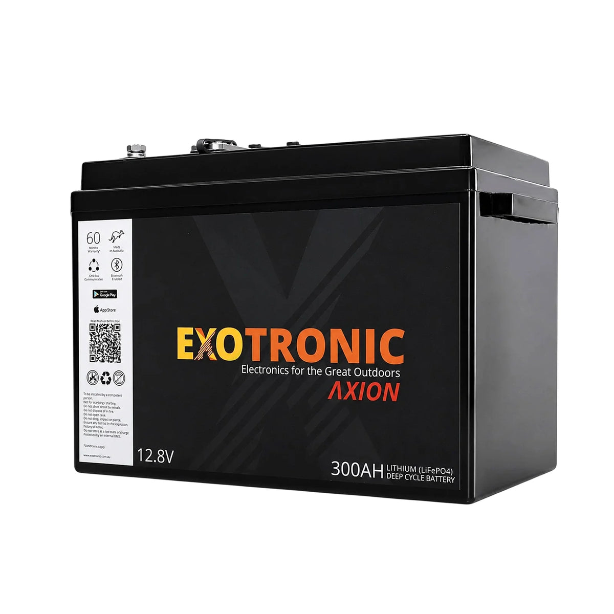 Exotronic - 12V - 300AH - Axion CANBus Bluetooth Lithium Battery