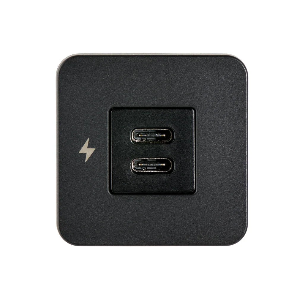 Scanstrut - 12/24V - TILE - Dual USB-C Socket - Black