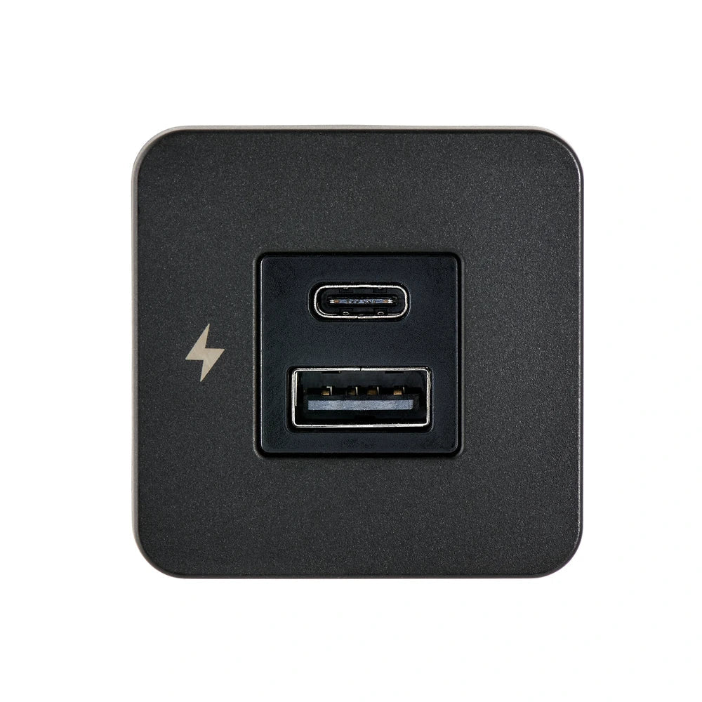 Scanstrut - 12/24V - TILE - USB-A & USB-C Socket - Black