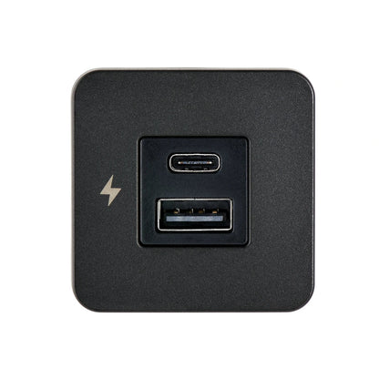 Scanstrut - 12/24V - TILE - USB-A & USB-C Socket - Black