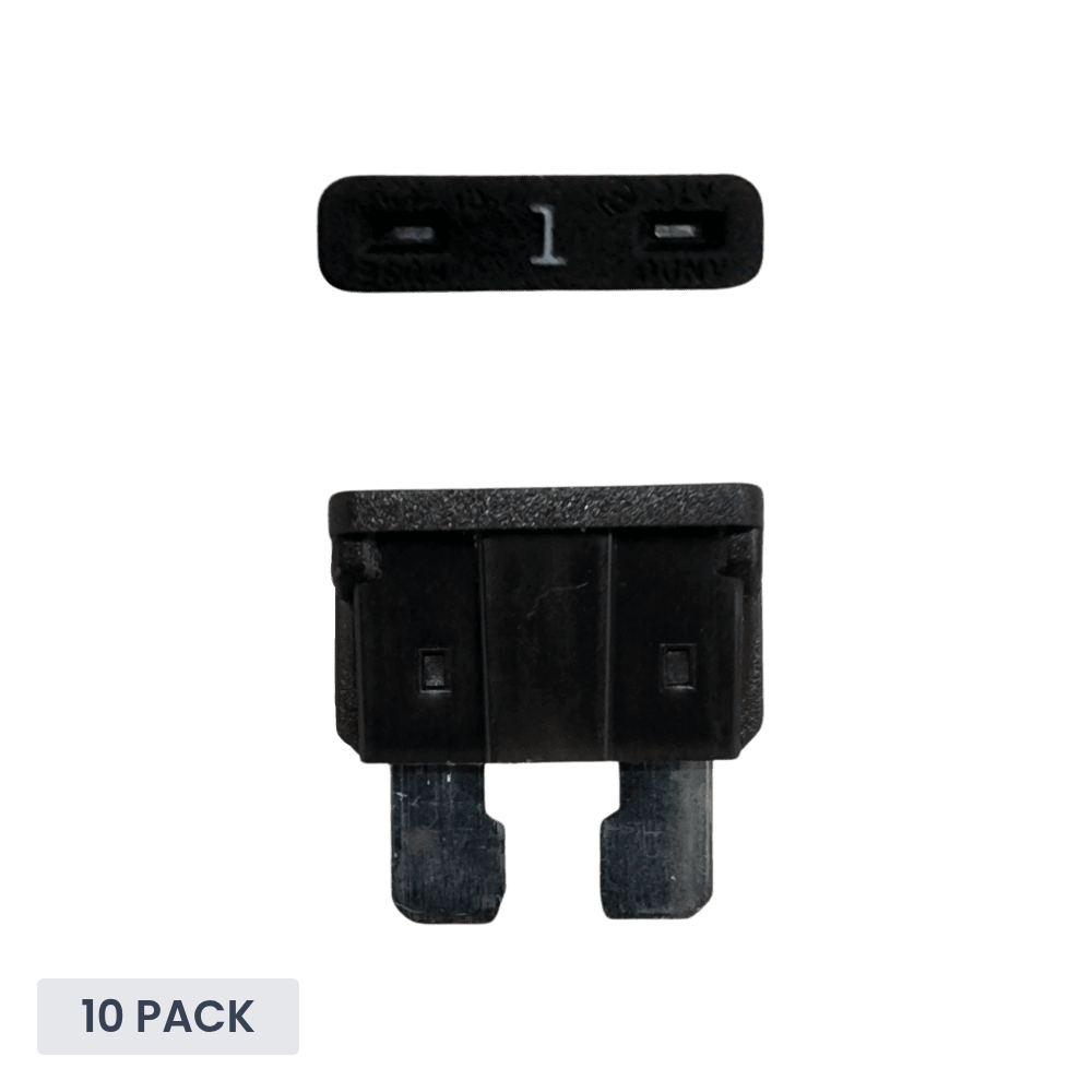 Exotronic - 1A - ATO/ATC Standard Automotive Blade Fuse (Pack of 10)