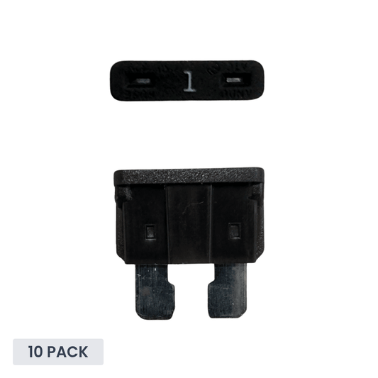 Exotronic - 1A - ATO/ATC Standard Automotive Blade Fuse (Pack of 10)