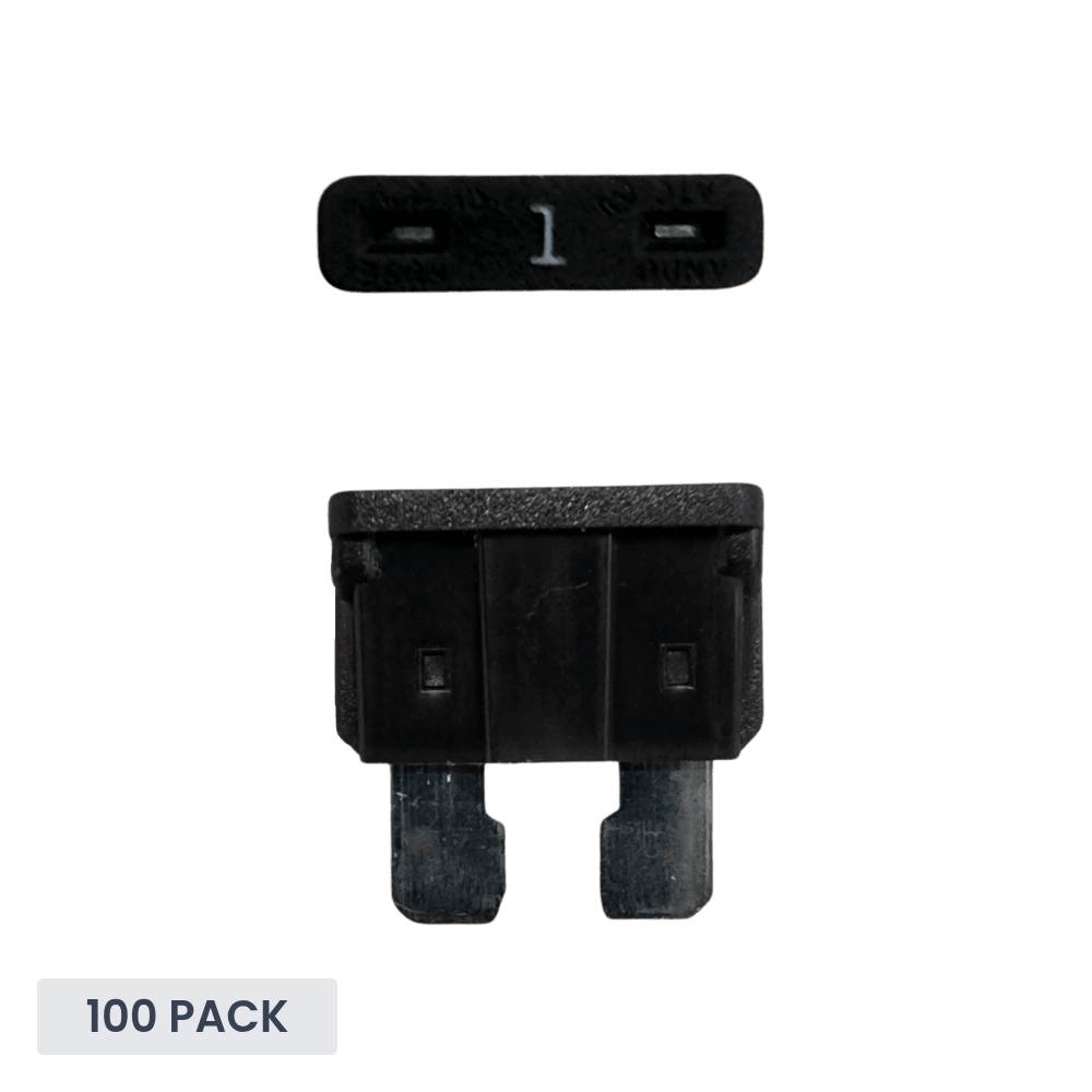 Exotronic - 1A - ATO/ATC Standard Automotive Blade Fuse (Pack of 100)