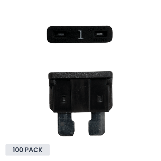 Exotronic - 1A - ATO/ATC Standard Automotive Blade Fuse (Pack of 100)