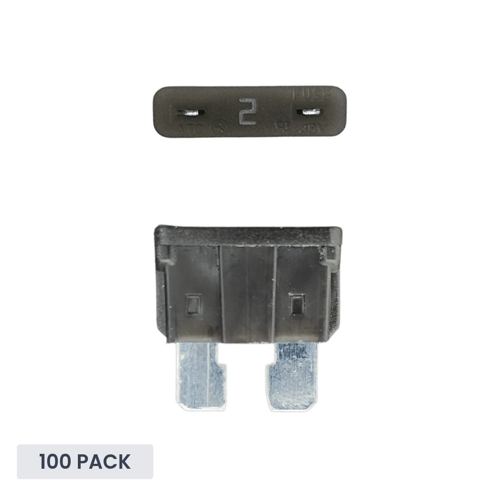 Exotronic - 2A - ATO/ATC Standard Automotive Blade Fuse (Pack of 100)