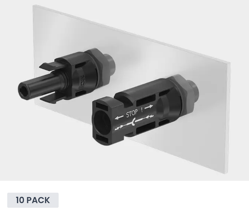 Multi-Contact Stäubli - Stäubli Bulkhead (Panel Mount) MC4 Connector Pair (Pack of 10)