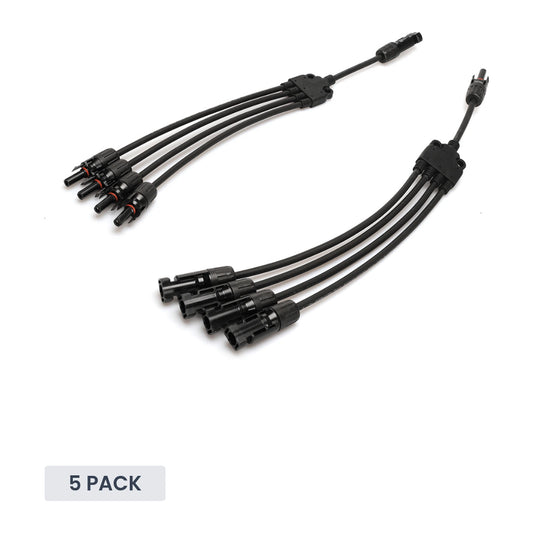 Exotronic - 4 to 1 'Y' Branch Joiner Solar Connector Pair (Pack of 5)