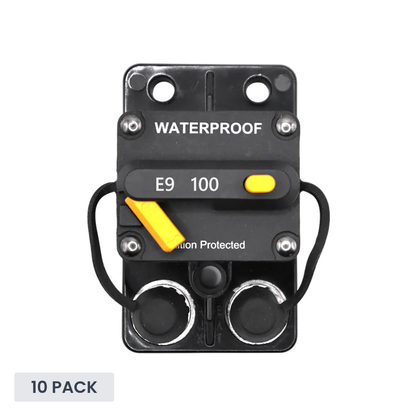 Exotronic - 100A - Surface Mount Waterproof DC Circuit Breaker - Side by Side (Pack of 10)