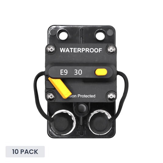 Exotronic - 30A - Surface Mount Waterproof DC Circuit Breaker - Side by Side (Pack of 10)