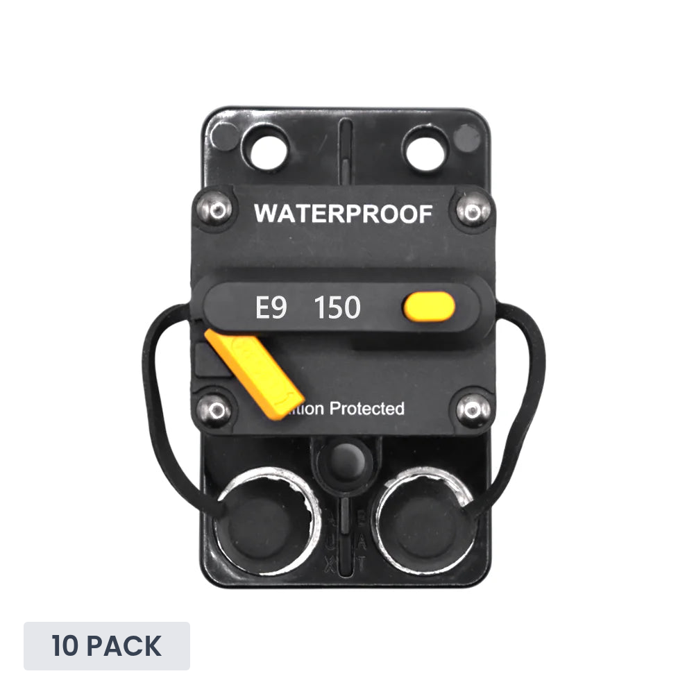 Exotronic - 150A - Surface Mount Waterproof DC Circuit Breaker - Side by Side (Pack of 10)