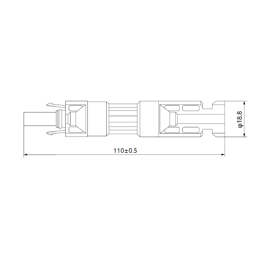 Exotronic - 10A - In-line Blocking Diode Solar Connector (Pack of 10)