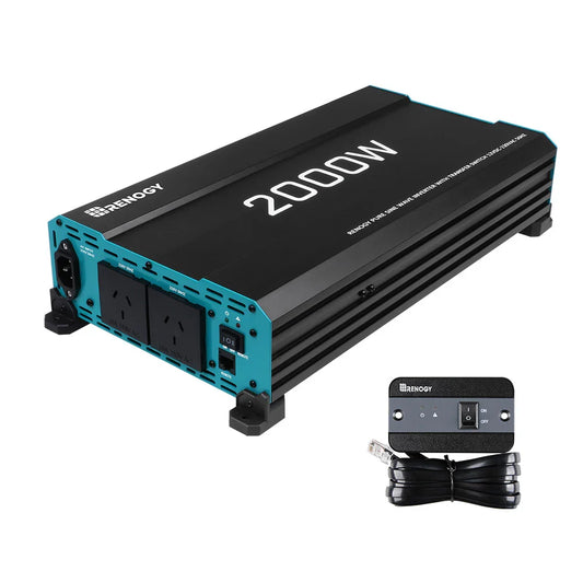 Renogy - 12V - 2000W - Pure Sine Wave Inverter with UPS Transfer Switch