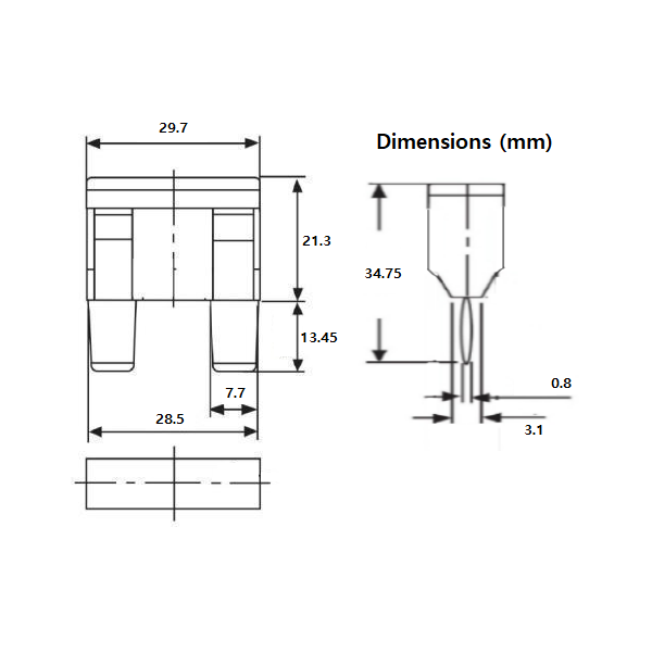 Exotronic - 100A - Maxi Blade Fuse (Pack of 5)