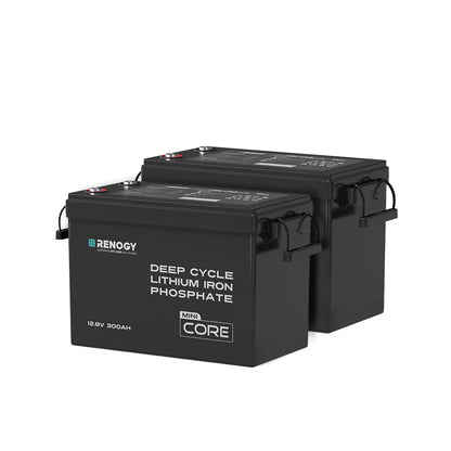 Renogy - 12V - 300AH - Core Mini Lithium Iron Phosphate Battery (Pack of 2)