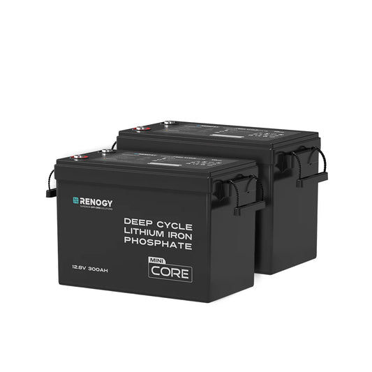 Renogy - 12V - 300AH - Core Mini Lithium Iron Phosphate Battery (Pack of 2)