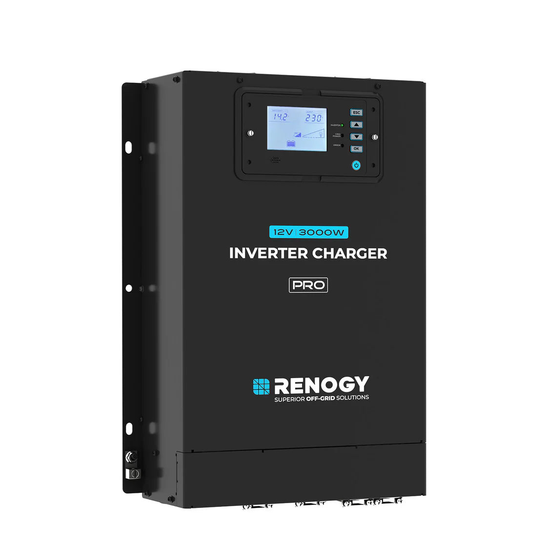 Renogy - 12V - 3000W - Pro Pure Sine Wave Inverter Charger with Built-in RCD