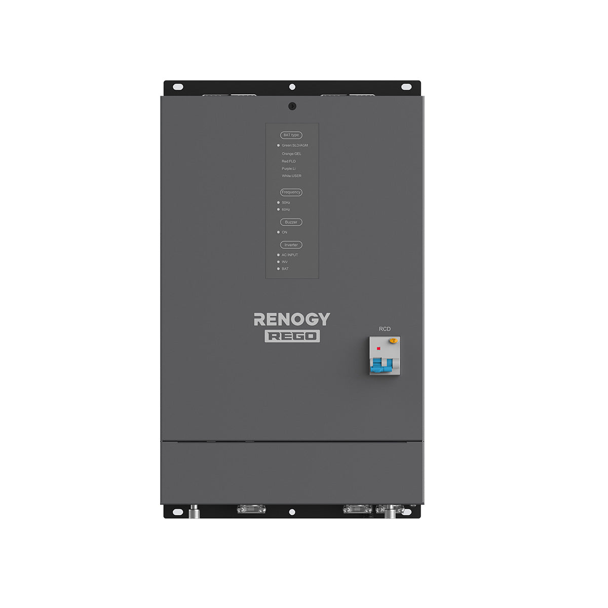 Renogy - 12V - 3000W - Rego Pure Sine Wave Inverter Charger with Built-in Bluetooth